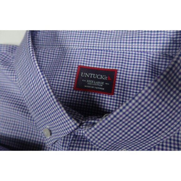 Untuckit Mens Button Up Shirt 3XL Long Sleeve Collared Preppy Casual Formal - Picture 4 of 7
